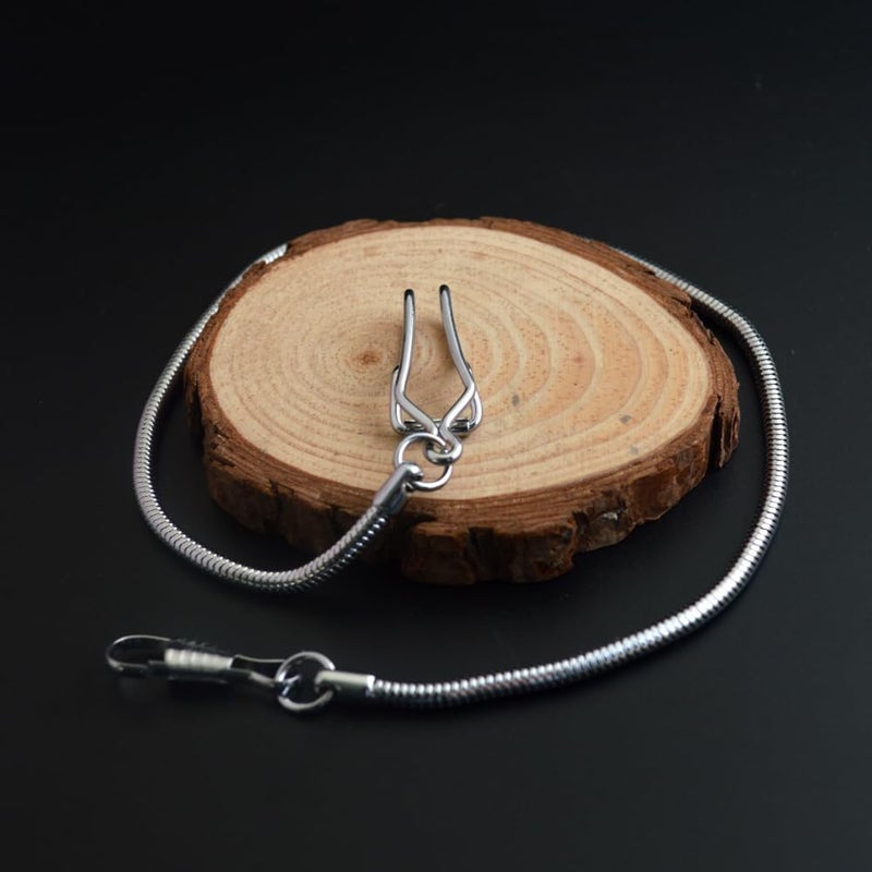 BoShiYa Pocket Watch Chains for Men Vintage Metal Albert Vest Chain Accessories/Color: Gold/Silver/Black/Bronze - Image 4